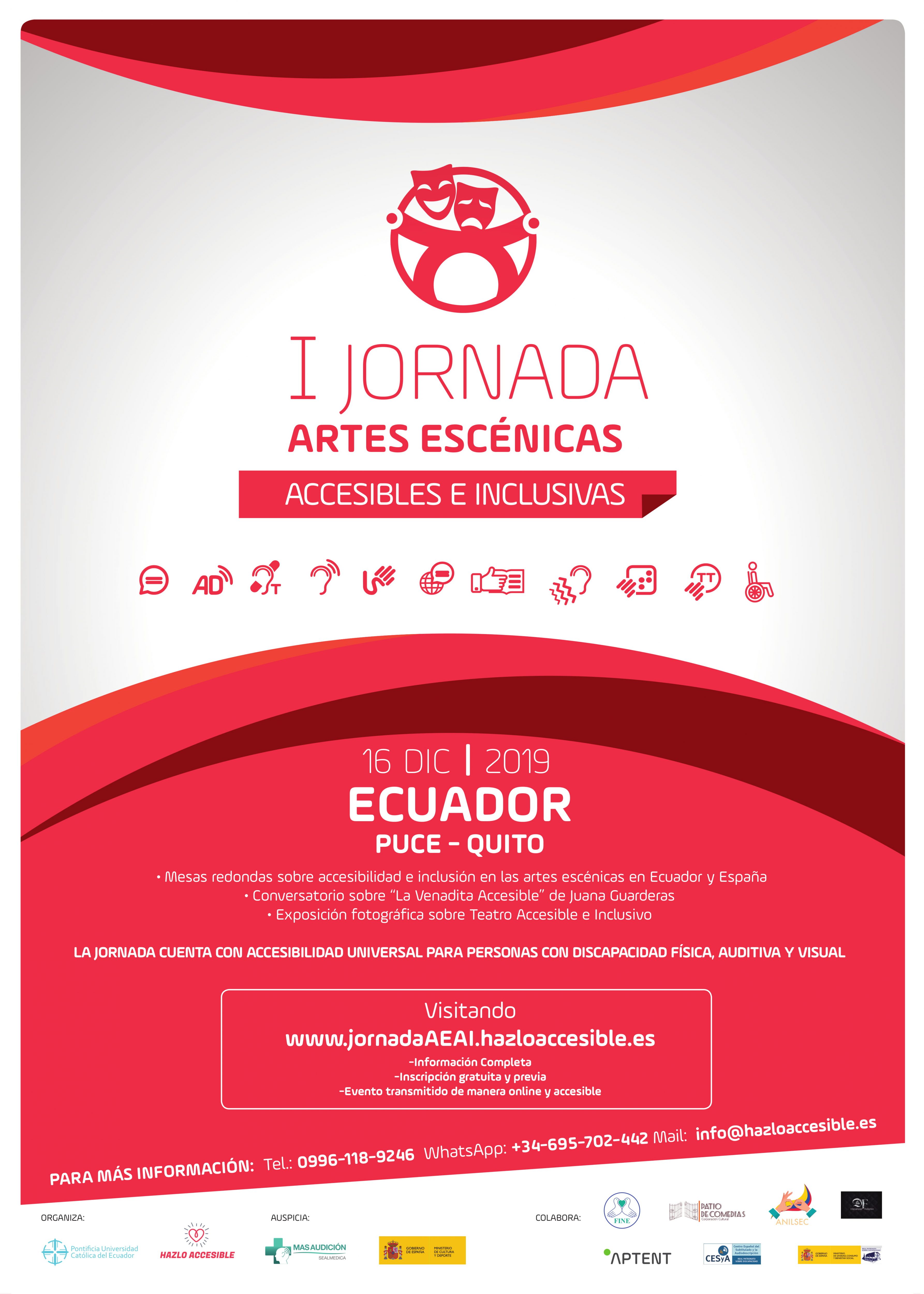I jornada de artes Accesibles e Inclusivas Ecuador 16 Diciembre - Quito